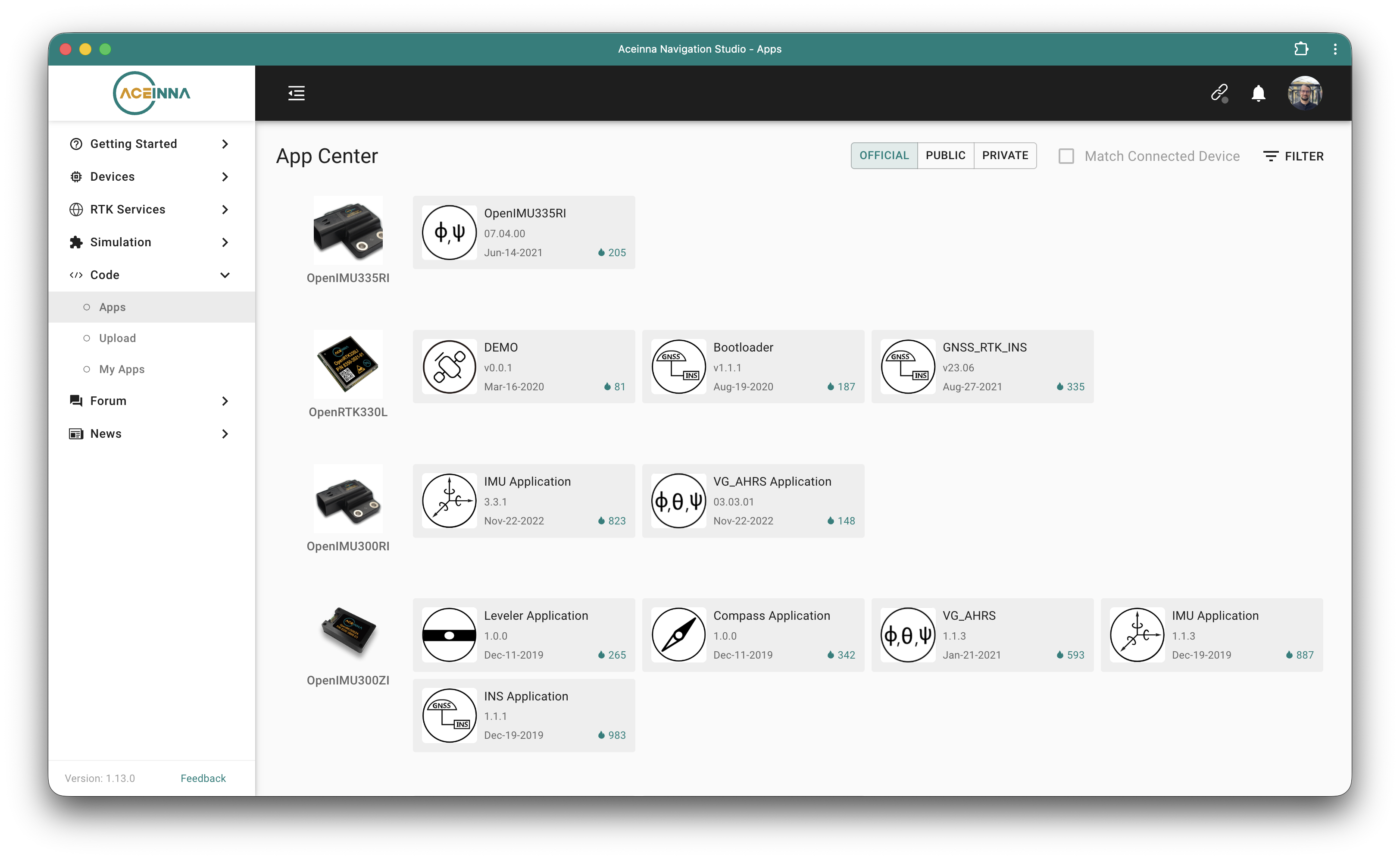 openimu_firmware_apps